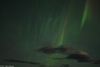 Polarlicht über der offenen Seestrecke Folda