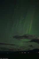 Polarlicht über der offenen Seestrecke Folda