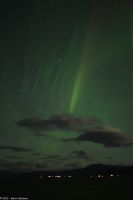 Polarlicht über der offenen Seestrecke Folda