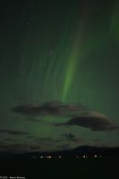 Polarlicht über der offenen Seestrecke Folda