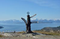 Kvænangensfjell - mit Blick auf den Plateau-Gletscher Øksfjordjøkelen - Aussichtspunkt Gildetun