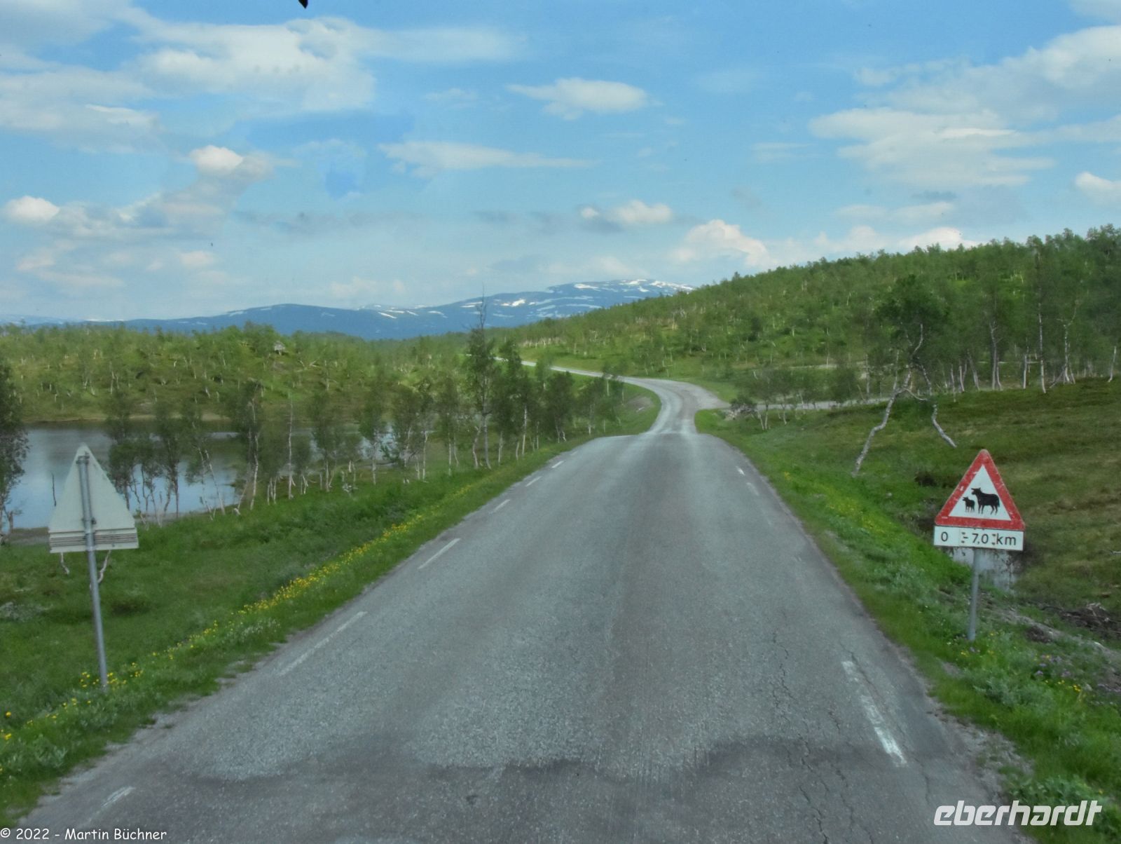 Fjell-Straße an der Alm Ljøsnehammarsæter