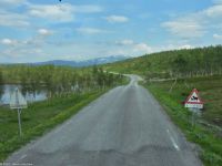 Fjell-Straße an der Alm Ljøsnehammarsæter