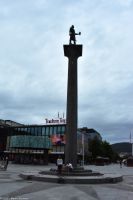 Stortorget in Trondheim mit Olav Tryggvason Säule
