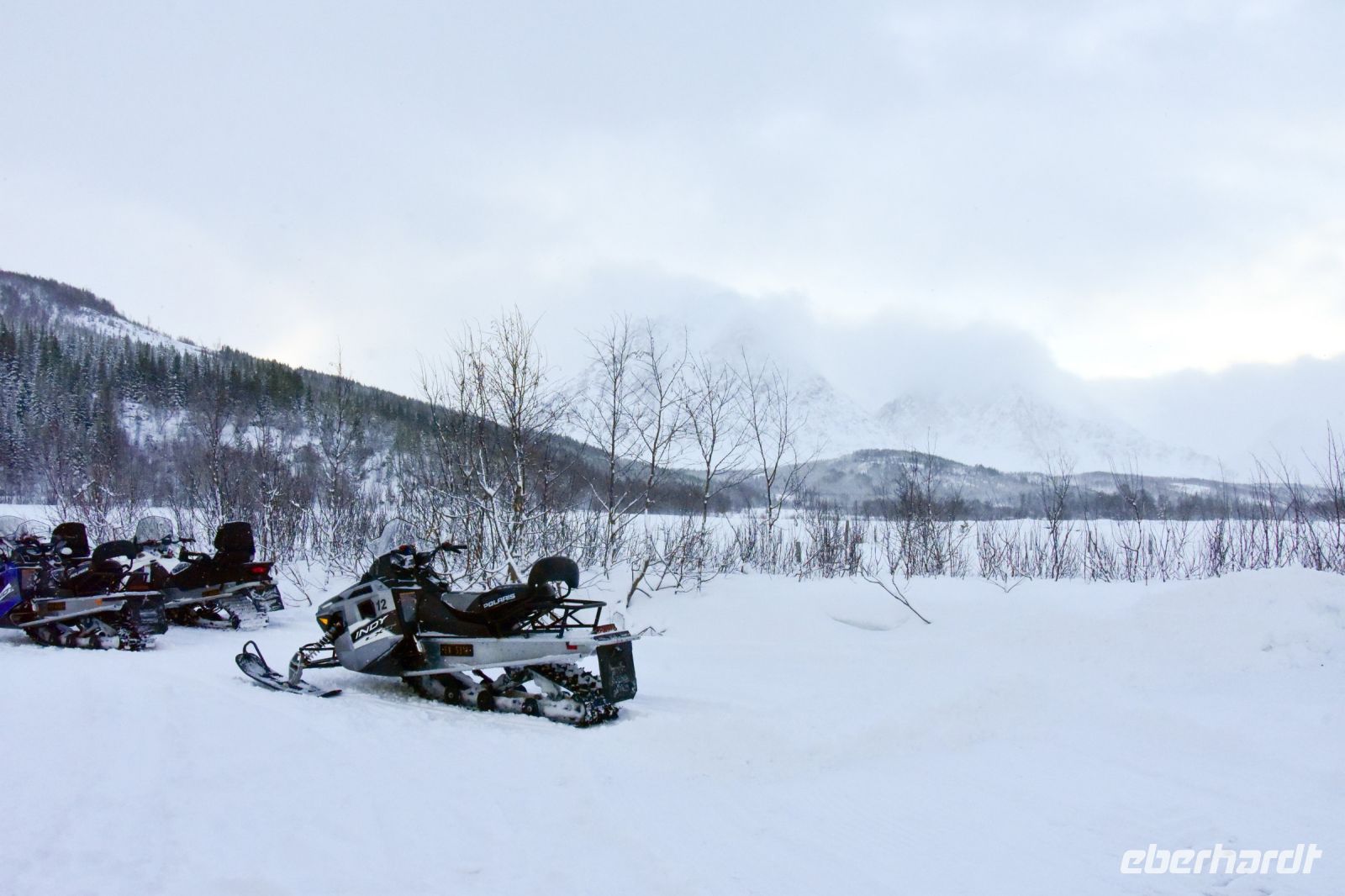 Schneemobilfahrt in den Lyngen-Alpen