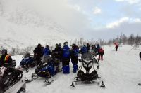 Schneemobilfahrt in den Lyngen-Alpen