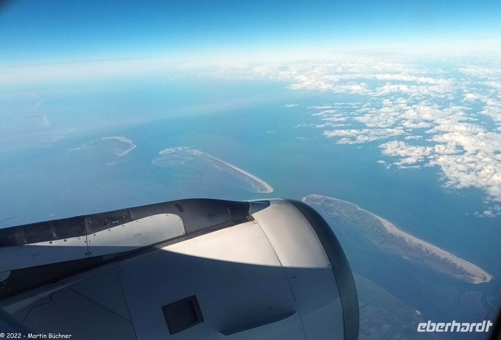 Flug mit Lufthansa nach Bergen - Über den Ostfriesischen Inseln - Nordsee