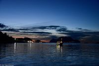 Auf dem Schiffe kehren unsere Ausflügler aus dem Hjørundfjord zurück (fakultativer Ausflug Hurtigruten)