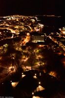 Ålesund - Nachtansicht vom Hausberg Aksla - die Treppe