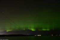 Polarlicht über offenen Seestrecke 