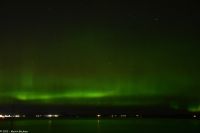 Polarlicht über offenen Seestrecke 