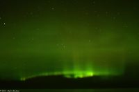 Polarlicht über offenen Seestrecke 