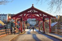 Trondheim - Gamle Bybron - die alte Stadtbrücke über den Fluss Nid (Nidelven)