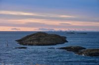 Hurtigruten - M/S Trollfjord - unterwegs entlang der Märchenküste Helgeland in der Provinz Nordland - 120 km Fernsicht auf die Lofoten