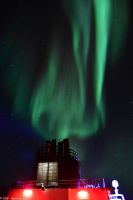 Hurtigruten - M/S Trollfjord auf dem Weg von Tromsø nach Skjervøy - Polarlicht - Nordlicht - Aurora Borealis