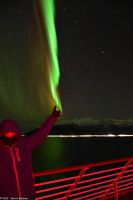 Hurtigruten - M/S Trollfjord auf dem Weg von Tromsø nach Skjervøy - Polarlicht - Nordlicht - Aurora Borealis
