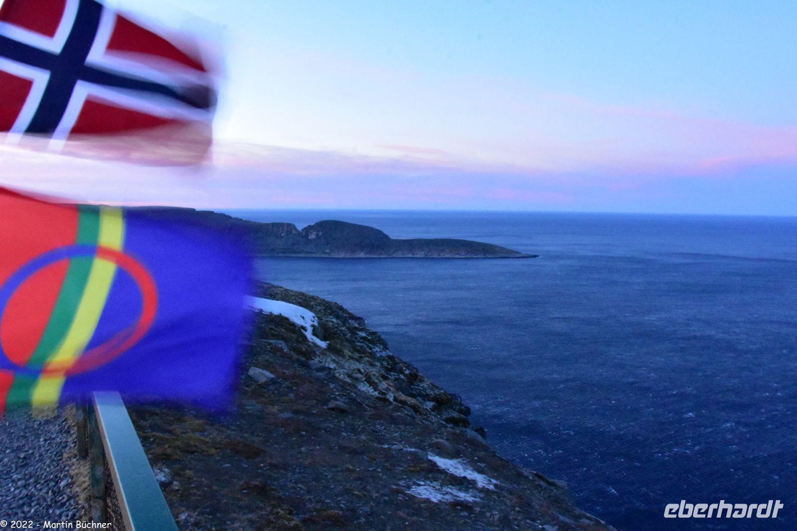 Polarnacht am Nordkapp - Stürmische See