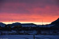 Kirkenes in der Polarnacht - geographischer Wendepunkt der Reise - es ca. 10.00 Uhr morgens