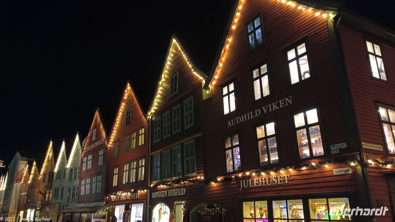 Weihnachtliches Bergen - UNESCO Weltkulturerbe Bryggen (Hansekontor)