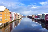 Trondheim - Gamle Bybron - Die alte Stadtbrücke über den Fluss Nid - verbindet Altstadt mit Bakklandet