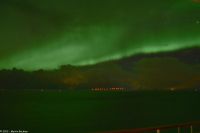 Nordlicht, Nordlys über dem Seegebiet der Folda kurz vor Rørvik im Vikna Archipel