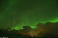 Nordlicht, Nordlys über dem Seegebiet der Folda kurz vor Rørvik im Vikna Archipel