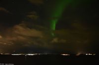 Nordlicht, Nordlys über dem Seegebiet der Folda kurz vor Rørvik im Vikna Archipel