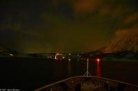 Ende des Raftsundes markiert durch die Raftsund-Brücke - links Lofoten - rechts Vesterålen