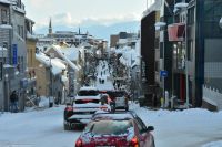 Tromsø - Storgata - hier findet immer im Februar das traditionelle Rentier-Rennen statt