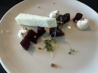 Hurtigruten - MS Nordnorge - Abendessen - Vorspeise - Rüben mit Ziegenkäse 