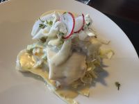 MS Nordnorge - Abendessen - Hauptgang - Arktischer Sigefjord-Saibling