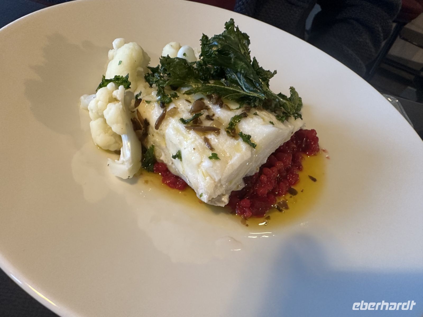 Abendessen - Hauptgang - Kabeljau mit gebratenem Grünkohl…