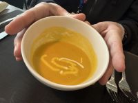 Abendessen - Vorspeise - Suppe aus gerösteten Karotten