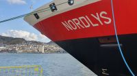 Endlich am Schiff MS Nordlys