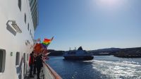 Begegnung mit MS Kong Harald nach Trondheim