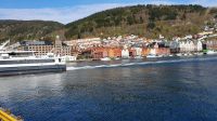 Bergen, Blick zum alten Bryggen Viertel