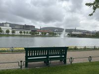 Lille Lungegaardsvannet - kleiner See mit Fontäne im Stadtpark von Bergen
