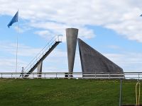 Lillehammer - Olympiapark mit Feeuerschale