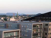 Blick über Trondheim vom Dach unseres Clarion-Hotels