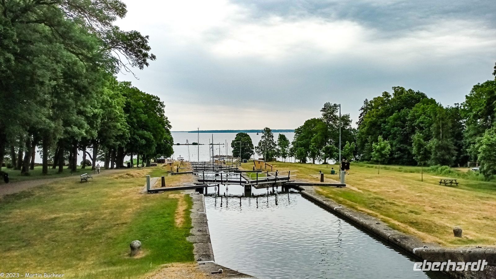 Göta Kanal - das blaue Band Schwedens - Carl Johan Slussen in Berg