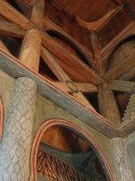 Ringebu - Gebälk in der Stabkirche