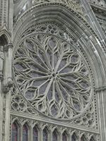 Trondheim - Nidaros-Dom - Rosette von außen...
