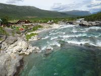 Camping und Hütten am Fluss Otta