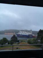 Blick aus meinem Hotelzimmer in Farsund