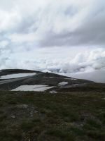 Schneestrasse über den Aurlandsfjell