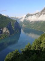 Geiranger Fjord: Blick  vom Plateau 