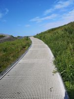 der Pfadweg  durch die Heide- und Kräutergarten 