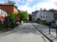 Trondheim - Altstadt Bakklandet mit Fahrradaufzug