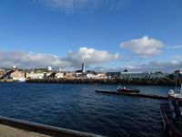 Vardo-Panorama - Rathausturm und Empfangsstationen  