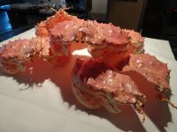 Reste des Königskrabben-Essens